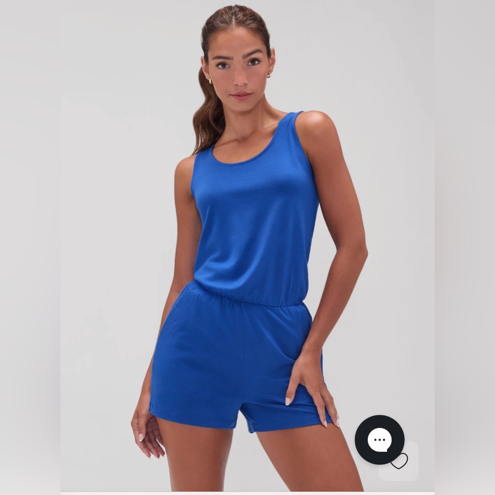 New Women's Cobalt Blue Merino Blend Romper